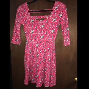 Pink floral dress